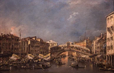 ヴェネツィアのリアルト橋、1760年（油彩・カンヴァス）