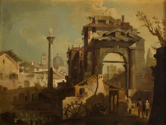 イタリアの都市の眺め