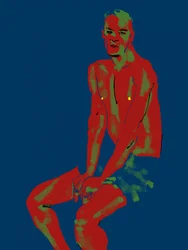 ポップアートの男性像
