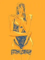 ランジェリー姿の魅惑的な女性