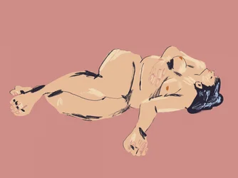 穏やかに休む女性