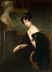 クリスティーナ・トリヴルツィオ・ベルジョジョの肖像」フランチェスコ・ヘイズ（1791-1882）作、油彩・カンヴァス
