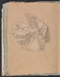Verona Sketchbook：Drapery study page 50、1760。