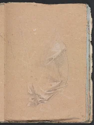 Verona Sketchbook：Drapery study page 57、1760。