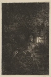 The Rest on the Flight into Egypt: A Night Piece のリバース コピー、18 世紀後半から 19 世紀半ば。