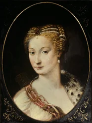 ディアーヌ・ド・ポワチエ（1499 - 1566）ブレゼの夫人、ヴァレンティノワ公爵夫人の肖像。フランチェスコ・プリマティッチオ（通称プリマティッチ）の絵画（1504年 - 1570年