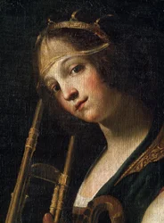 コンサート（詳細）（コンサート）。 Francesco Rustici (1575-1626 年頃) による絵画。 キャンバスに油彩