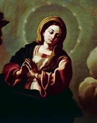 無原罪の御宿り」フランチェスコ・ソリメーナ（1657-1747）作とされるカンヴァス画 イタリア、モリーゼ州ラリーノ、サン・パルド大聖堂