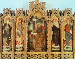 Lazara Polyptych, noin 1452, kirjoittanut Francesco Squarcione (1397-1468), tempera paneelissa