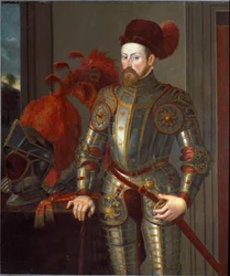 チロルのフェルディナント（オーストリア大公フェルディナント2世）の肖像》1546年以降（絵画