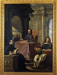 反改革後のイエズス会士とドミニコ会士の諍い、F.トレヴィサーニ（1656-1746）作、ローマ博物館蔵。