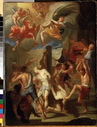 Quatre Holy martyrs（四聖殉教者）。 Francesco Trevisani (1656-1746) の絵画。 キャンバスに油彩、50 x 38 cm。 ローマ美術、イタリアのバロック様式。 State M. Ciurlionis Art Museum、カウナス (リトアニア)。