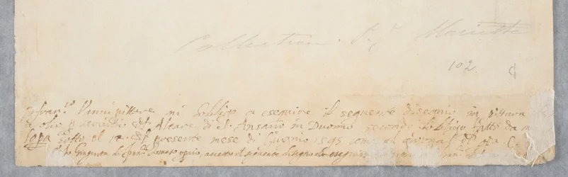 シエナ人にバプテスマを施す聖アンサーノ、1593年頃（紙にチョークで書く）