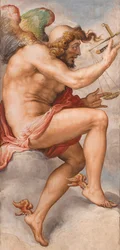 カイロス（好機の時）、フランチェスコ・デ・ロッシ（1510-1563年）作フレスコ画、1544年頃、ヴェッキオ宮殿、フィレンツェ