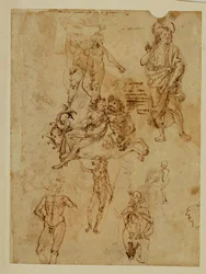 ケンタウロスがニンフを犯す．