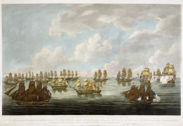 1804年2月15日、中国艦隊とフランス艦隊の戦闘