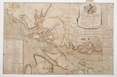 ミノルカ島のセント・フィリップス城砦の見取り図