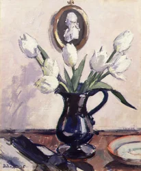 チューリップ, c.1920 (油彩・パネル)