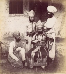 4 人の東インド人男性、1870 年代。