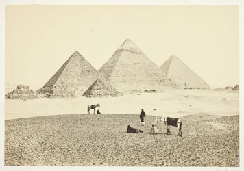 エル ギーゼのピラミッド、南西、1857 年。