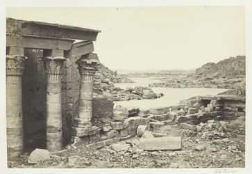 フィラエからの眺め、北を見る、1857年。