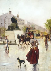 パリのストリートシーン、1890