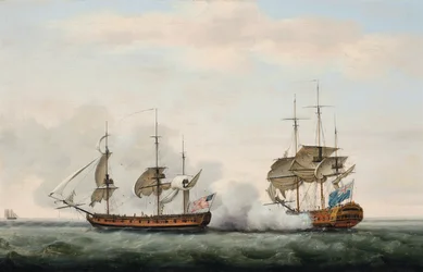 東インド会社の船ブリッジウォーターは、1779年3月8日にセントヘレナからイギリスに向かう途中のアメリカの民間人ハンプデンによる攻撃から貨物を防御することに成功しました。