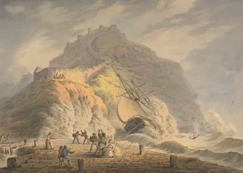 スカボロー: キャッスル クリフのふもとの難破船