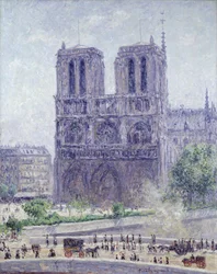 朝日の中のノートルダム