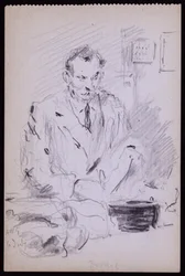 ギルバートの肖像？Bayes, c. 1928 (pencil on paper)