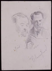 レギナルド・ブロムフィールドの肖像、1894年頃（紙に鉛筆）