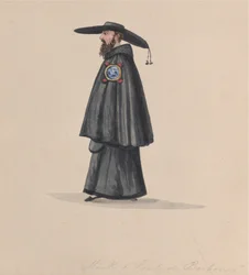 バルボネス修道会の修道士（ペルーの衣装を描いたデッサン群より）1848年