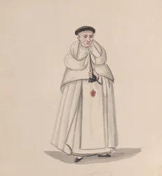 Mercederian Order of Our Lady of Mercy の聖職者、一連の図面から...、1848 年。