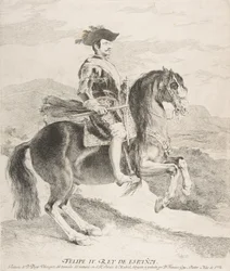 1778年のベラスケス後の馬に乗ったフィリップ4世。