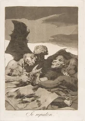 「Los Caprichos」のプレート 51: Se repulen., 1799.