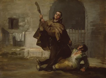 ペドロ修道士、エル・マラガートと銃の尻 1806年頃（油彩・パネル）
