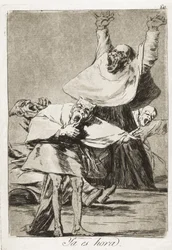 時が来た。1797-1799年。（21 x 14.5センチメートル）。「ロス・カプリーチョス」第80図版。ロマン主義。スペイン。マドリード（自治州）。マドリード。国立図書館