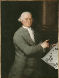 建築家ヴェントゥーラ・ロドリゲス（1717-1785）の肖像、ゴヤ、フランシスコ、デ（1746-1828）作。油彩・キャンバス