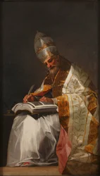 Saint Gregoire I le Grand - Saint Gregory the Great par Goya, Francisco, de (1746-1828).キャンバスに油彩、サイズ：191,5x116