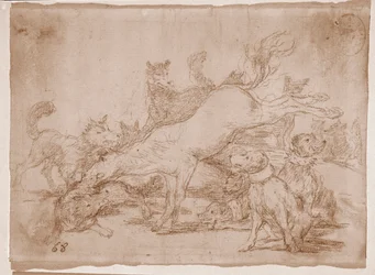 The Disasters of War : He defends well (preparation drawing)