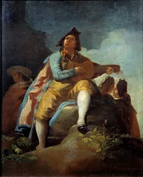 優雅なギター フランシスコ・デ・ゴヤ（1746-1828）の絵画 19世紀 日1,37x1,12 m マドリード、プラド美術館