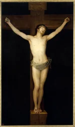 十字架上のキリスト。フランシスコ・デ・ゴヤ・イ・ルシエンテス（1746-1828）による絵画、19世紀。寸法: 2.55 x 1.54 m。マドリード、プラド美術館
