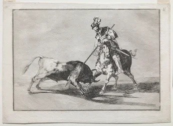 シド・カンペアドールが別の雄牛を槍で叩く、1815年から1816年。