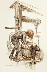ジュール・ルナール作「ポイル・ド・カロット」（ニンジンの頭）の挿絵（1894年）