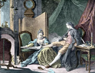 La Courtesan amoureuse:女が男の下半身を脱がせるシーン（apの刻印ブッチャー