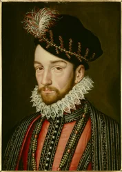 シャルル9世（1550年〜1574年）の肖像。フランソワ・クルエ（1515-1572）の絵