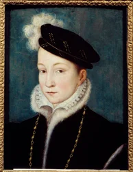 フランソワ2世（1544-1560）の肖像 フランス王 フランソワ・クルエ（1515-1572）による絵画 1553年頃 シャンティイ、コンデ美術館蔵