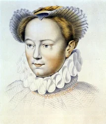 マルゴ王妃ことマルグリット・ド・ヴァロワ（1553-1615）、ナバラの王妃、アンリ4世の最初の妻の肖像画。