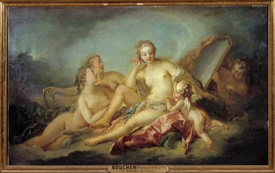 ヴィーナスのトイレ フランソワ・ブーシェ（1703-1770）の絵画 1749年 日1,07x1,73 m