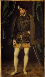 フランス王アンリ2世（1519-1559）の肖像。フランソワ・クルエ（1515-1572）の工房の絵